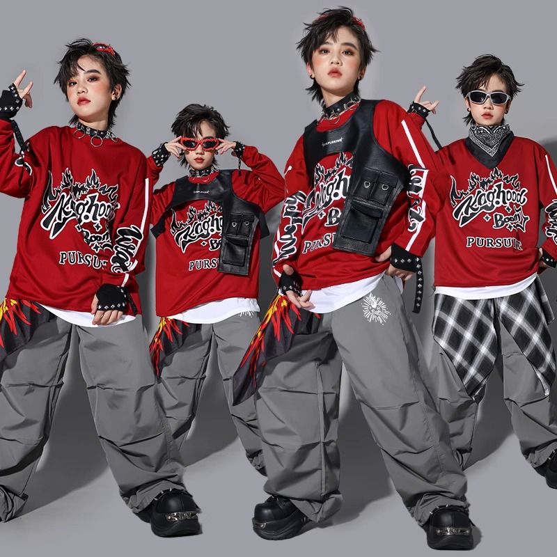 Street Fashion Show - Boys K-pop Sweatshirt Fashion Vest Loose