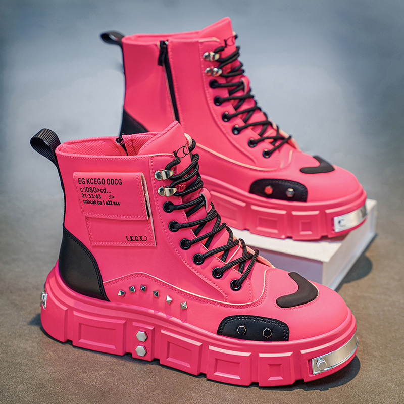 Street Fashion Punk - Comfortable and Breathable Men's High-Top Boots,