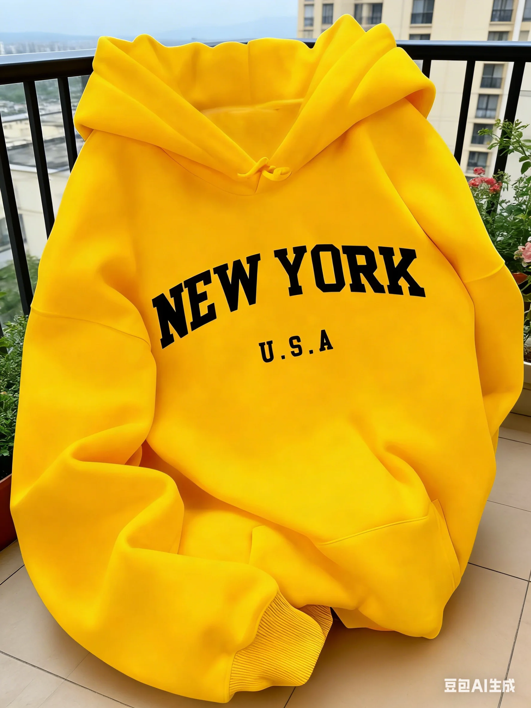 Street Style New York Fashion - Hooded Sweat for Women Casual Cut