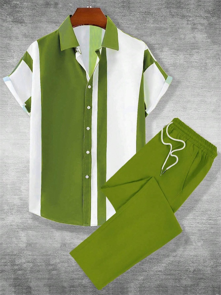 Street Fashion Men 2025 - 2025 Autumn Simple Striped 3D Printed