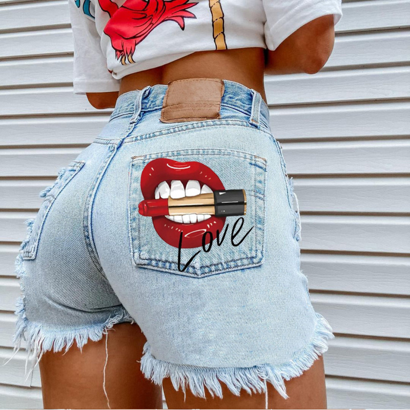 Street Fashion Denim - Summer Trendy Women's Lipstick Street Style