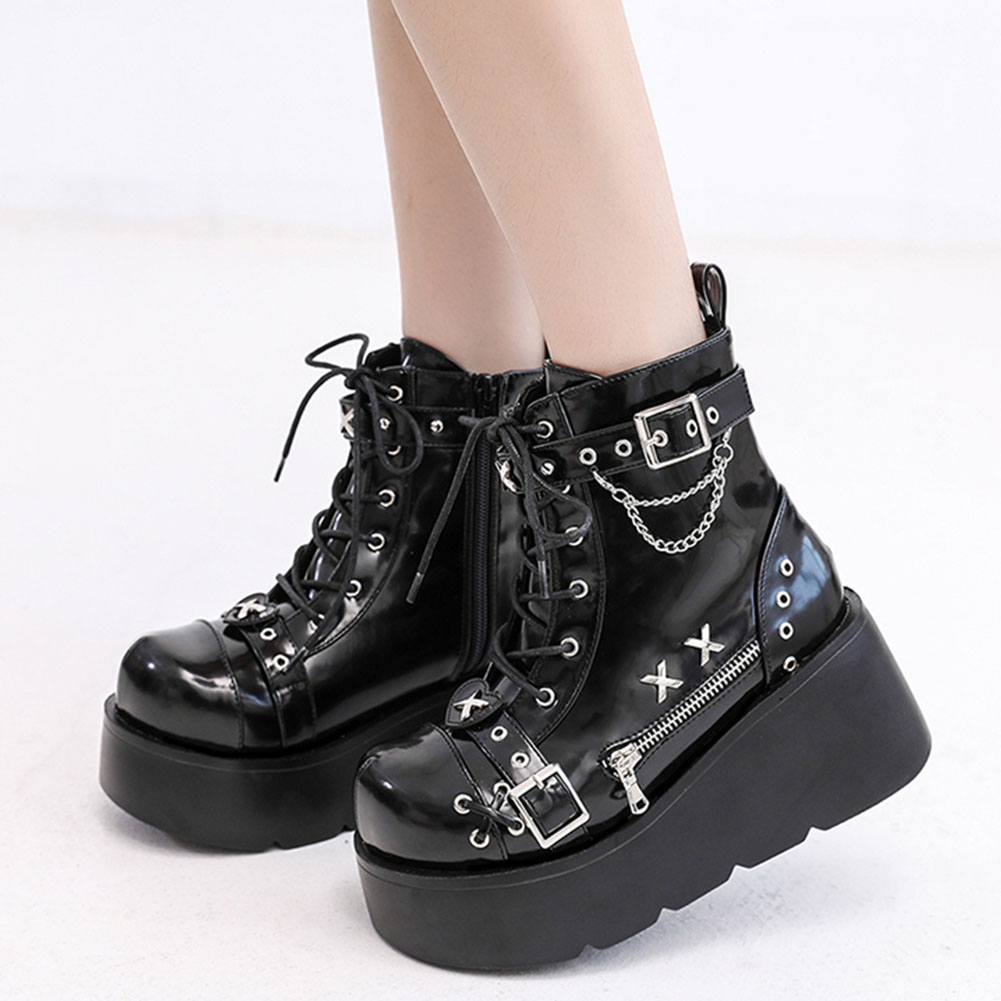 Street Fashion Punk - Brand New Ladies Goth Platform Ankle