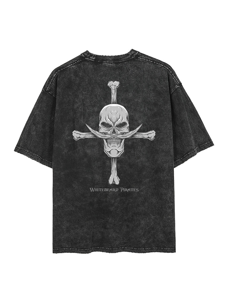 Street Fashion Japan - One Piece Vintage Whitebeard Pirates Graphic