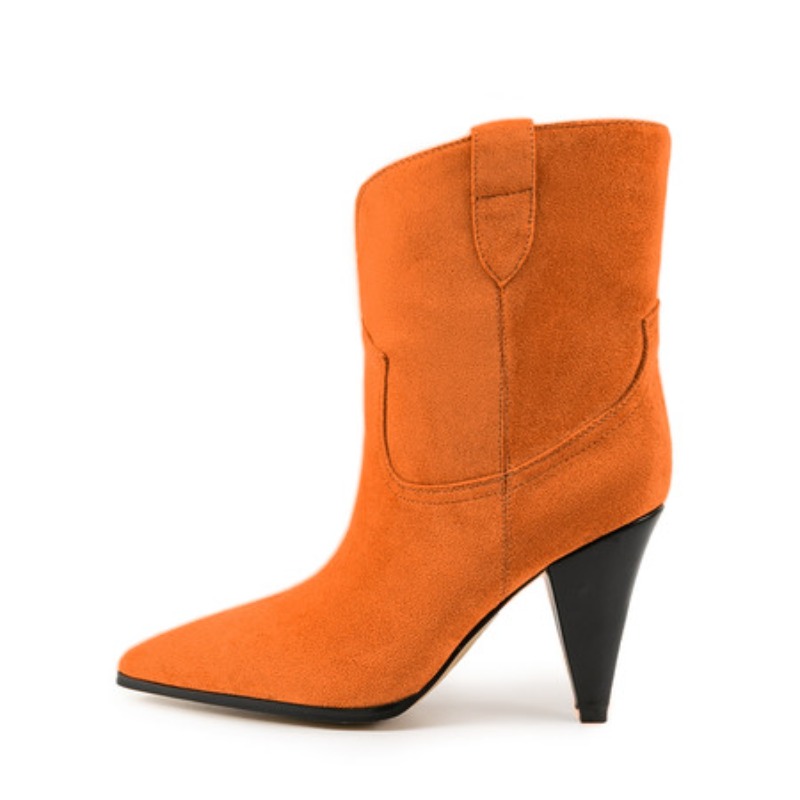 Street Fashion Show - Bicolor Spike Heels Pull On Fashion