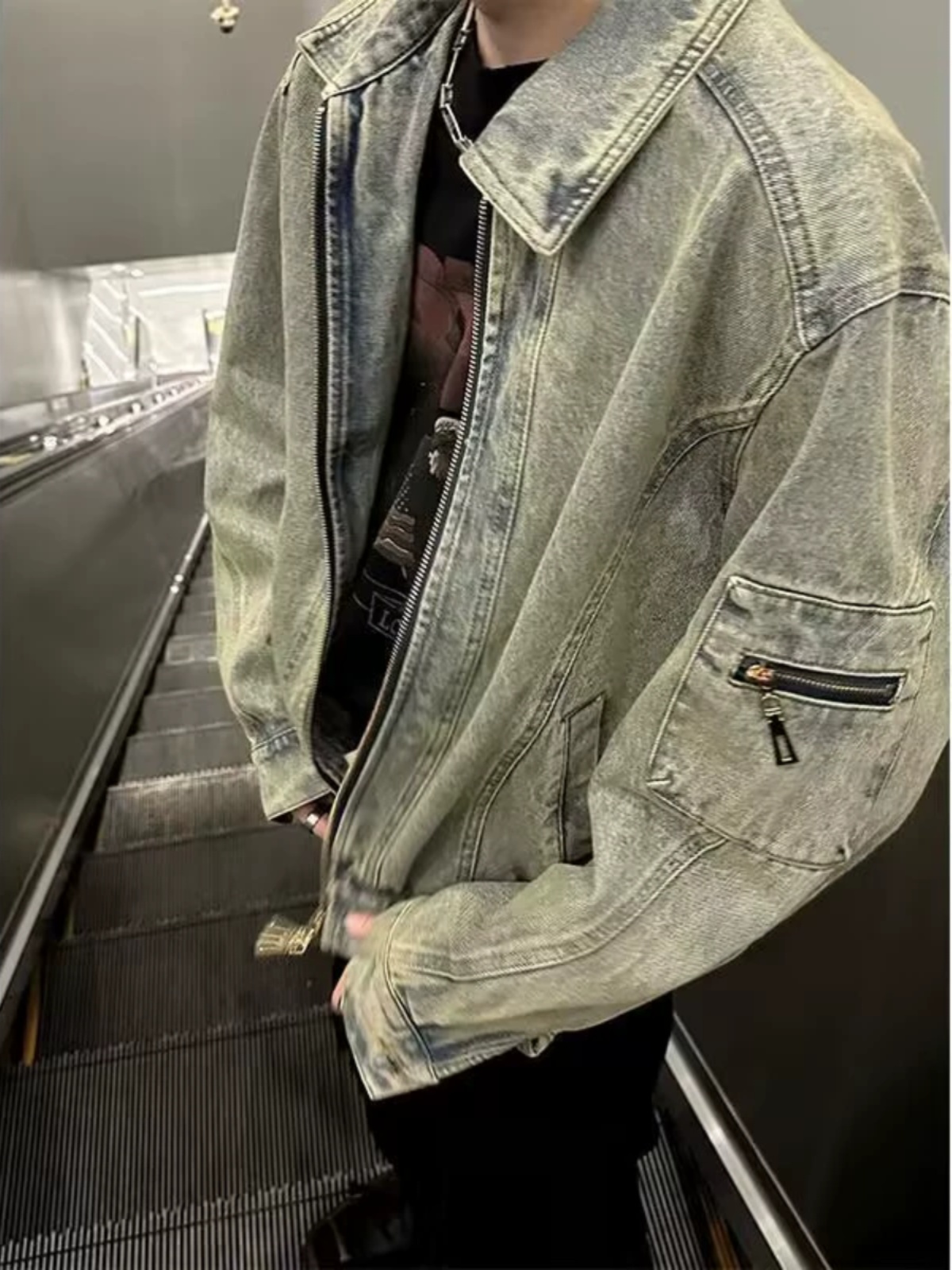 Retro Washed Vintage Denim Jac - Street Fashion Youth review and price