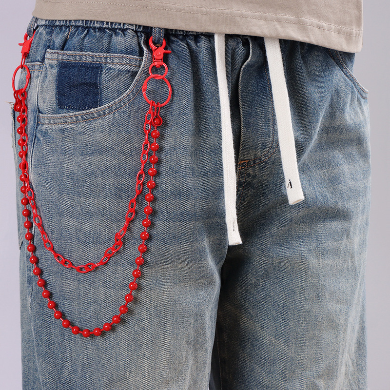 Bright Red Beaded Multi‑Layer  - Girl Fashion Street review and price