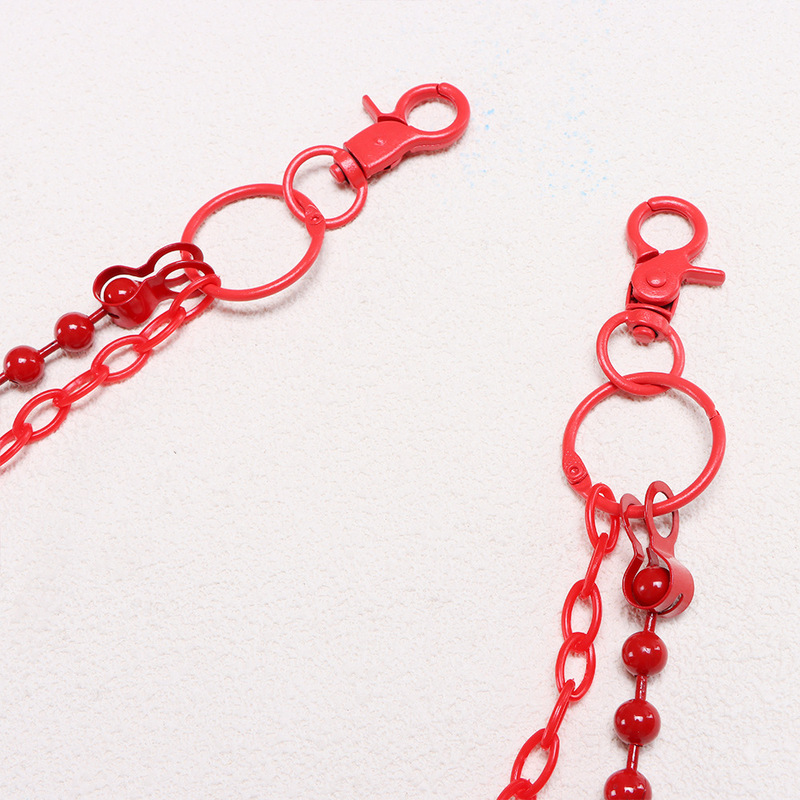Bright Red Beaded Multi‑Layer  - Girl Fashion Street review and price
