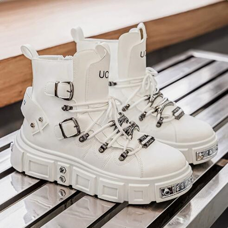 Luxury Rivet Black High top Sn - Street Fashion Punk review and price