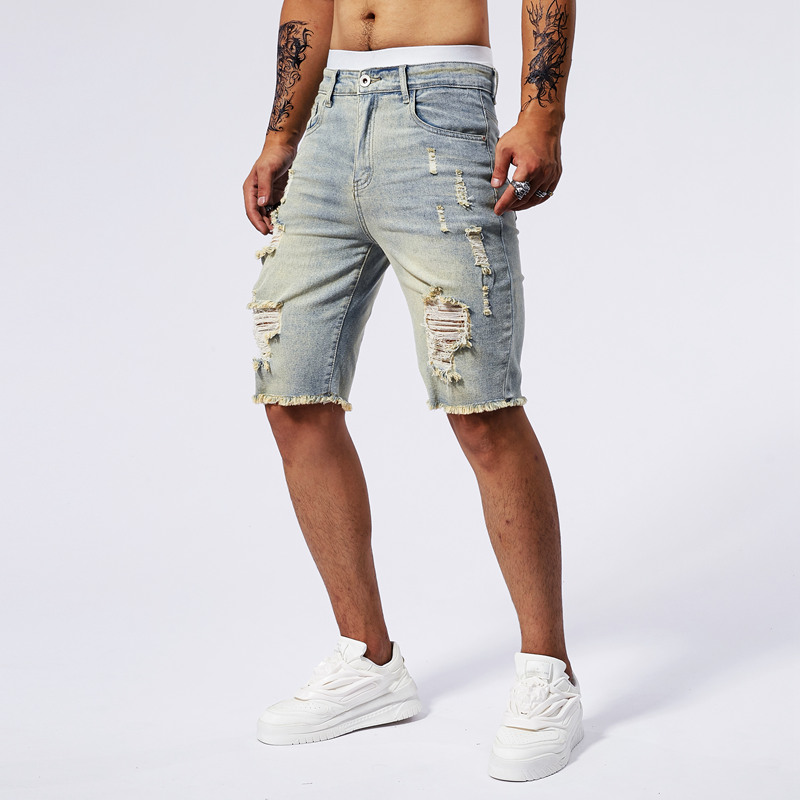 2025 Summer New Men's Ripped D - Street Fashion Men 2025 review and price