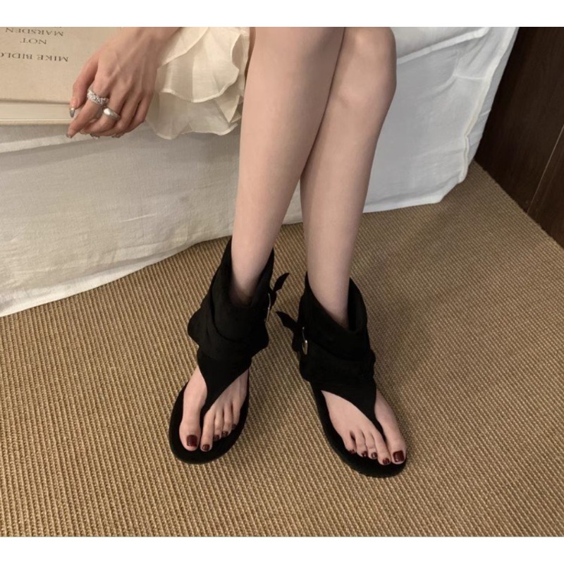 2025Spring Clip Toe Flats Sand - Street Fashion Trends review and price