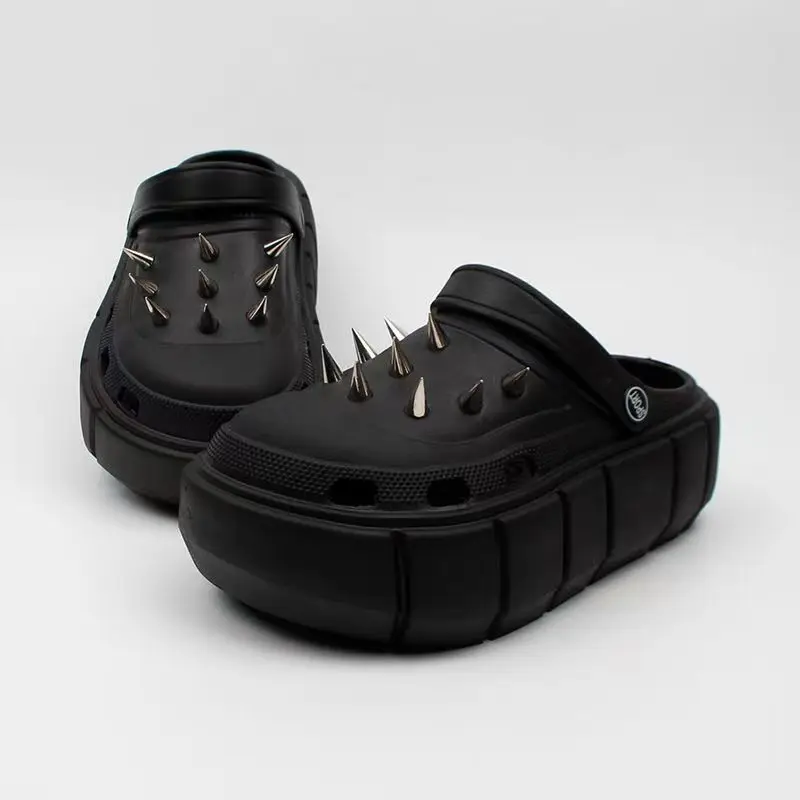 Y2K style Rivet Hole Shoes Wom - Street Fashion Trends review and price