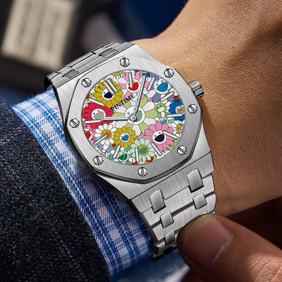 Trendy Sunflower Graffiti Men' - Street Fashion Youth review and price