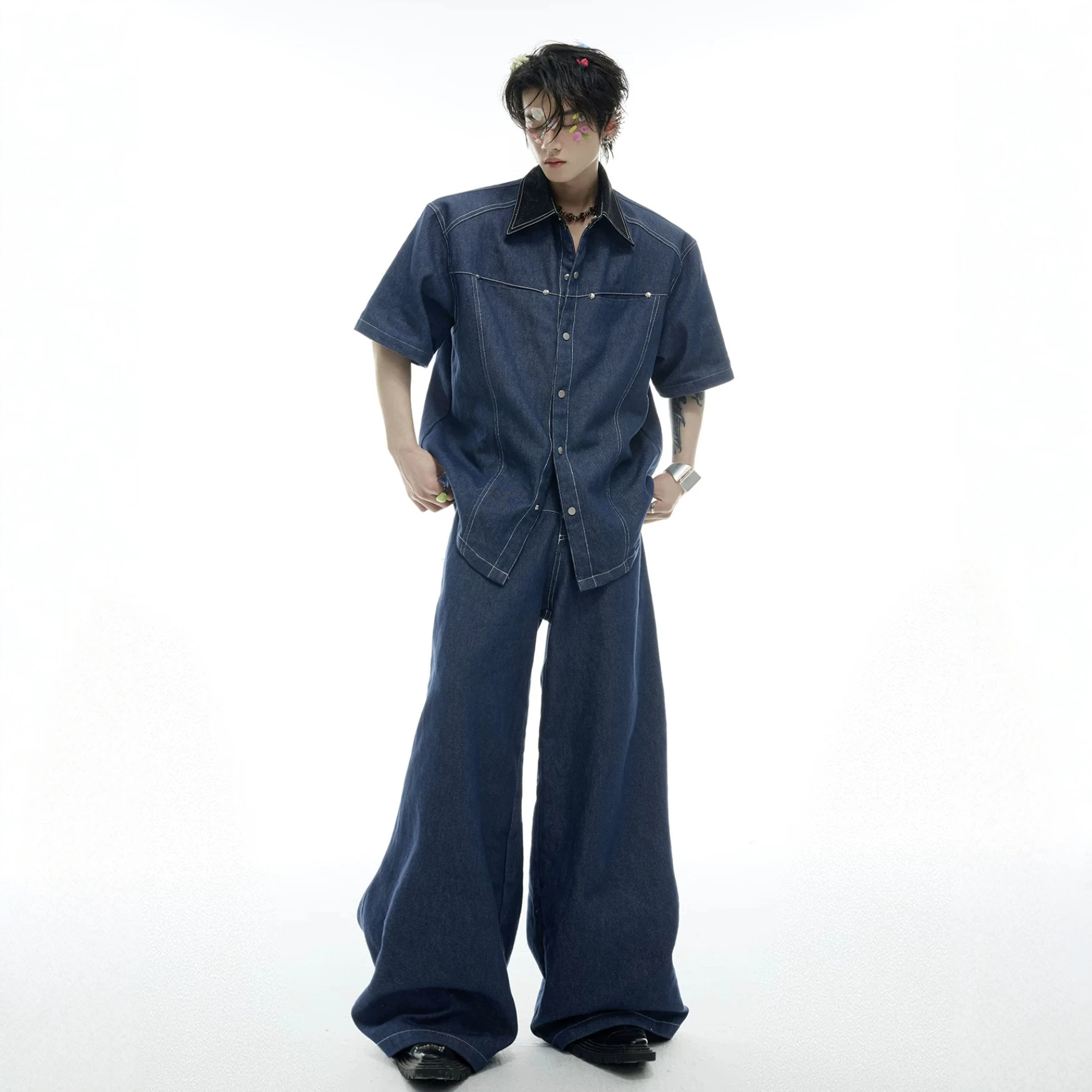 Summer Men's Denim Matching Se - Street Fashion Denim review and price
