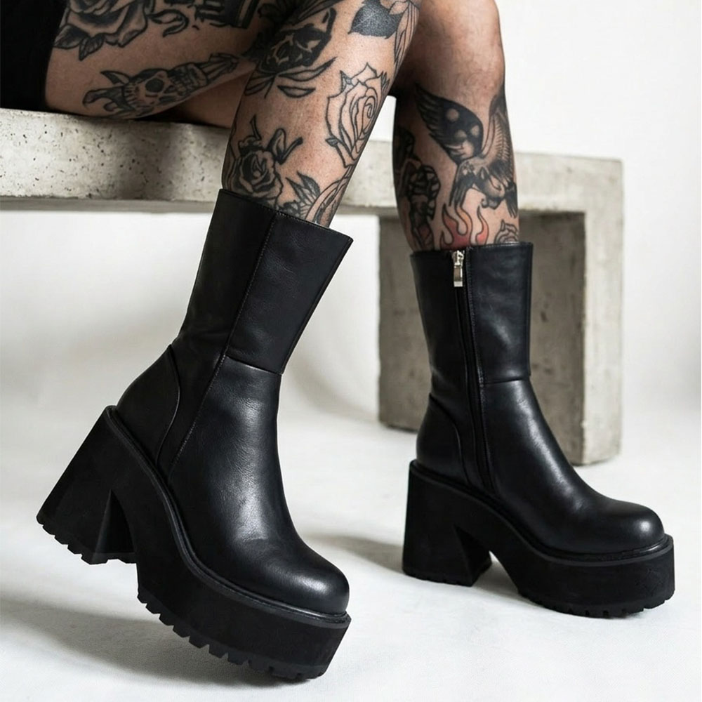 Women's Platform Combat Boots  - Street Fashion Punk review and price