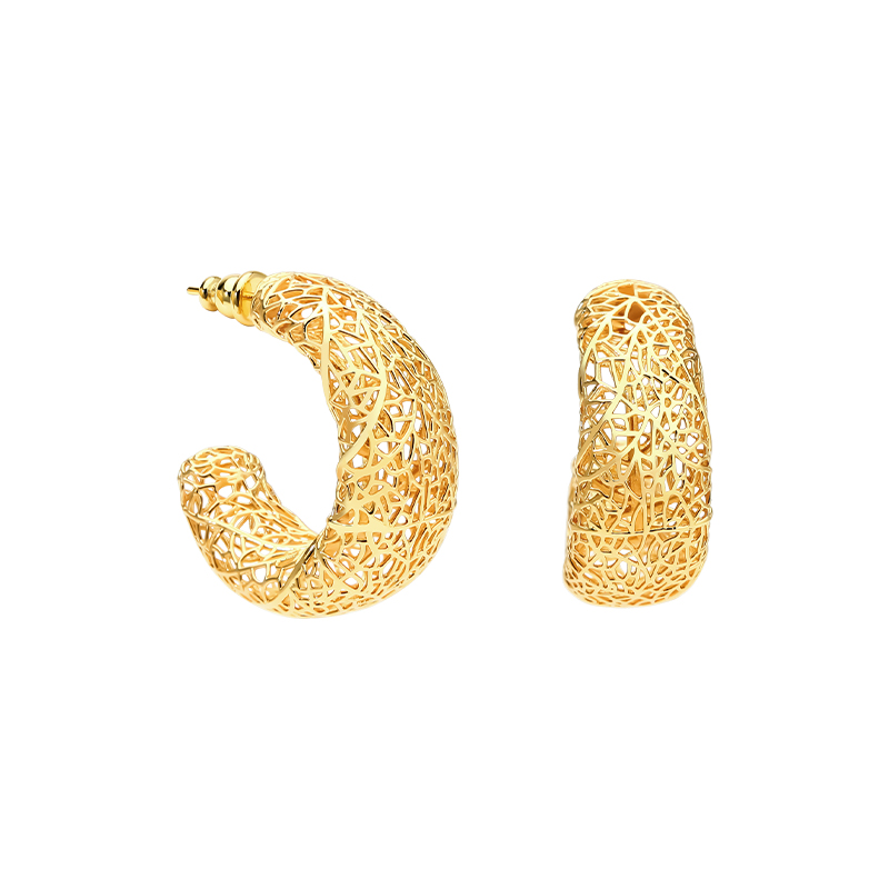 IVOG C Shape Hollowed Out Earr - Street Fashion Website review and price