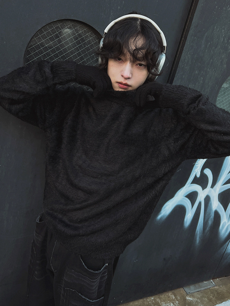 Fur Collar Pullovers Rock Mens - Street Fashion London review and price
