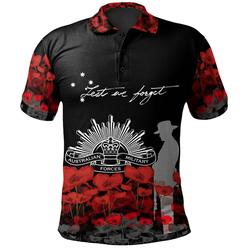 Lest We Forget Anzac Day Polo  - Street Fashion Men 2025 review and price