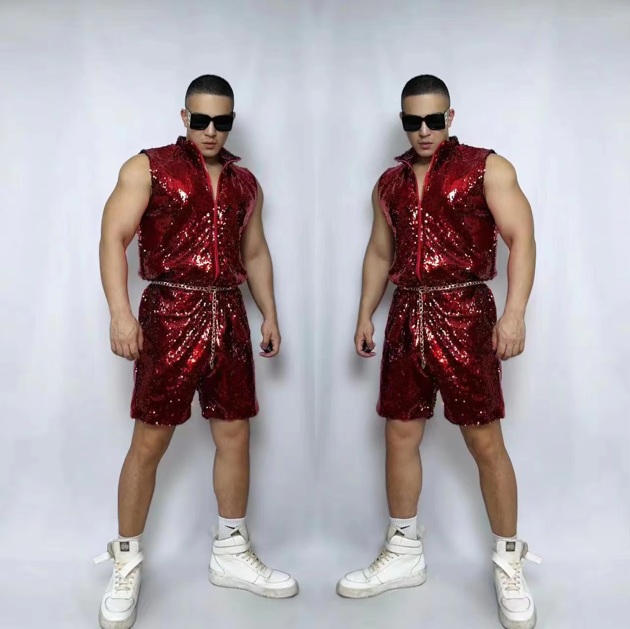 Fashion Red Glitter Sequins Ju - Street Fashion Show review and price